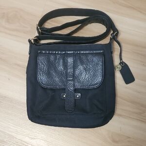 Black Canvas Crossbody Bag